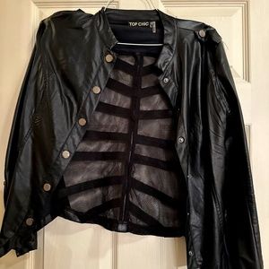 Womens pleather shirt
